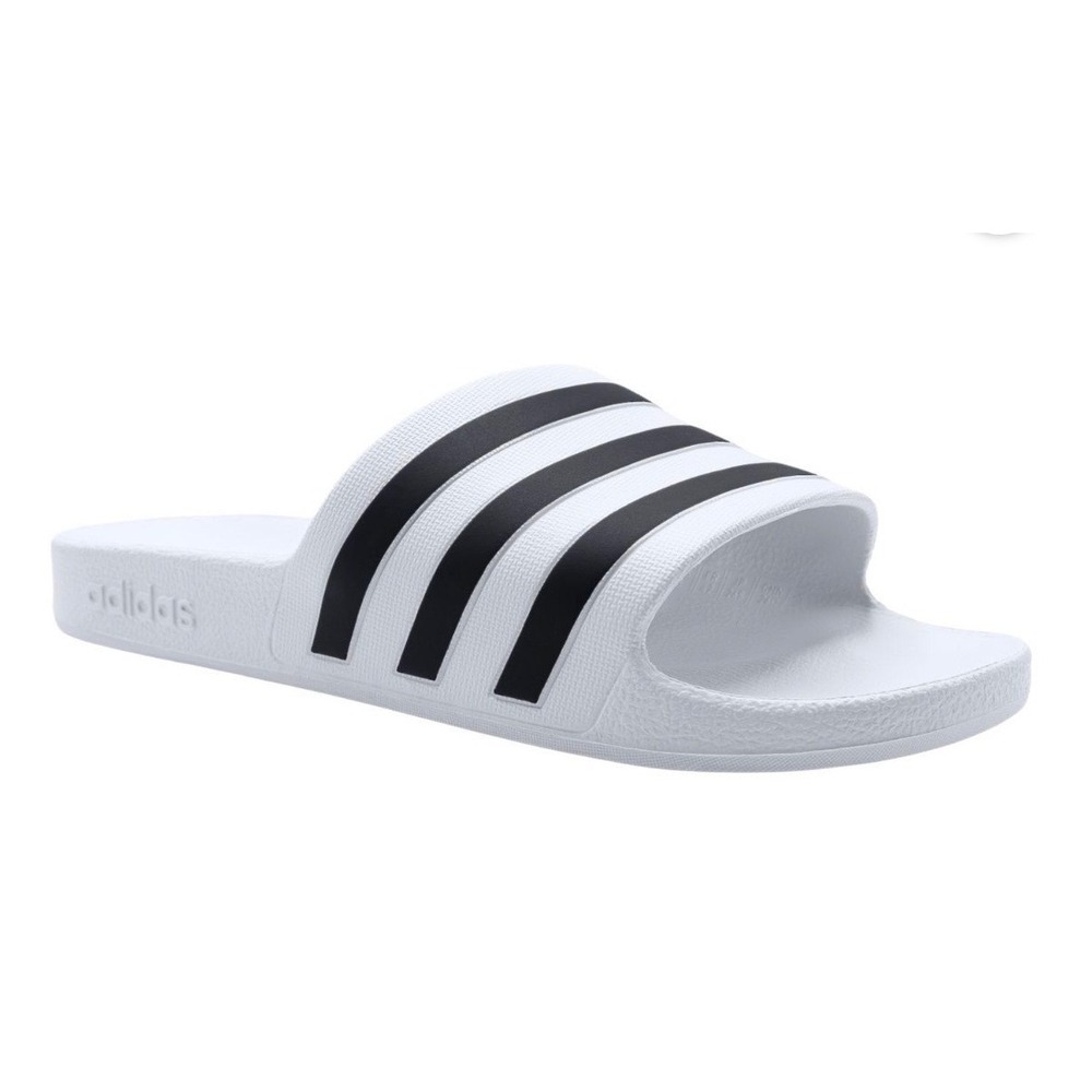 Adidas Adilette Shower Slides White Black Stripe Athletic Sandals M9/W11 GZ3775
